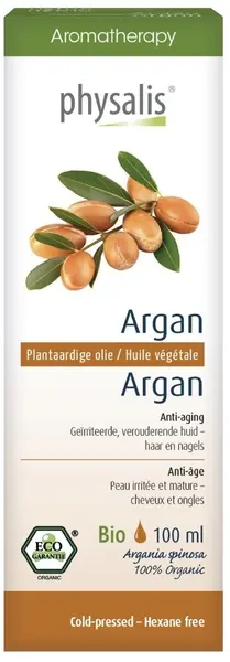 Ulei vegetal organic, argan, 100 ml, Physalis