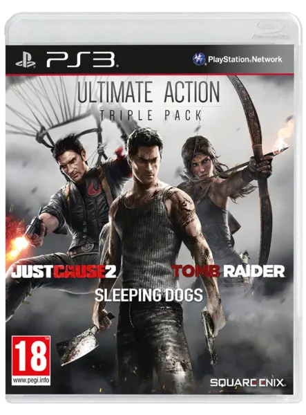 Ultimate Action Triple Pack Just Cause 2 Sleeping Dogs &tomb Raider PS3