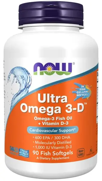 Ultra Omega 3-D, 90 capsule, Now