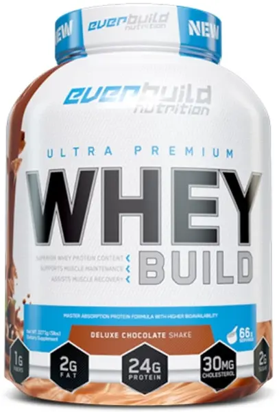 Ultra Premium Whey Build, ciocolată, 2.27 kg, Everbuild