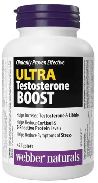 Ultra Testosterone Boost, 45 comprimate, Webber Naturals