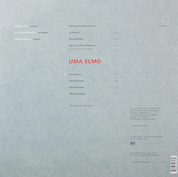 Uma Elmo - Vinyl | Jakob Bro, Arve Henriksen, Jorge Rossy