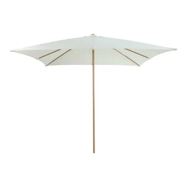 Umbrelă de exterior Solis, Natural Finish Pole-Sandy Cream Fabric, 195x195x235 cm