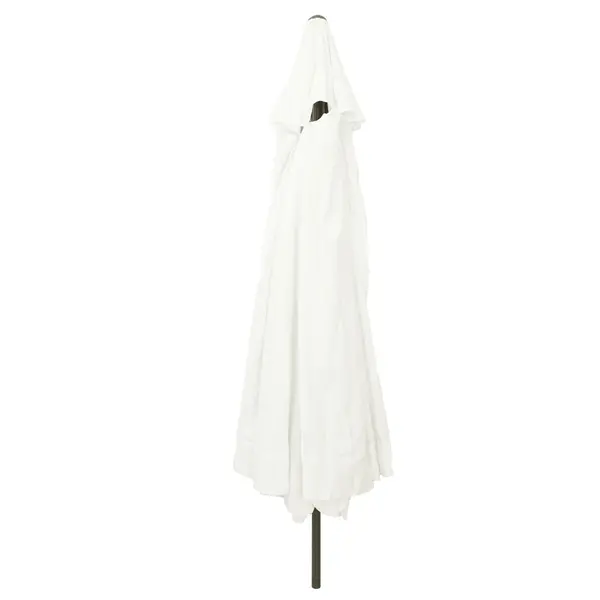 Umbrela de gradina Gossi ø395x245 cm alb nisip