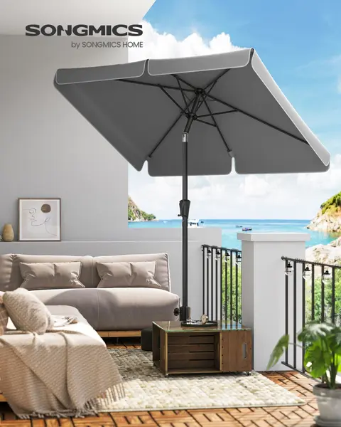 Umbrela de gradina Songmics Gri 200x150x230 cm