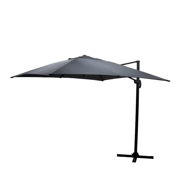 Umbrela de gradina suspendata cu rotatie de 360 de grade Raffaella aluminiu, antracit, 3x3 m