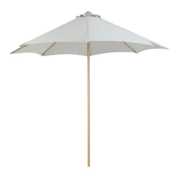 Umbrelă de soare cu structură metalică Mawoo, Stil Profesional, Lemn, Crem, 250x235 cm