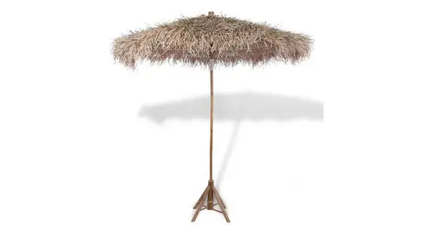 Umbrelă din bambus cu umbrar din frunze de bananier, 210 cm