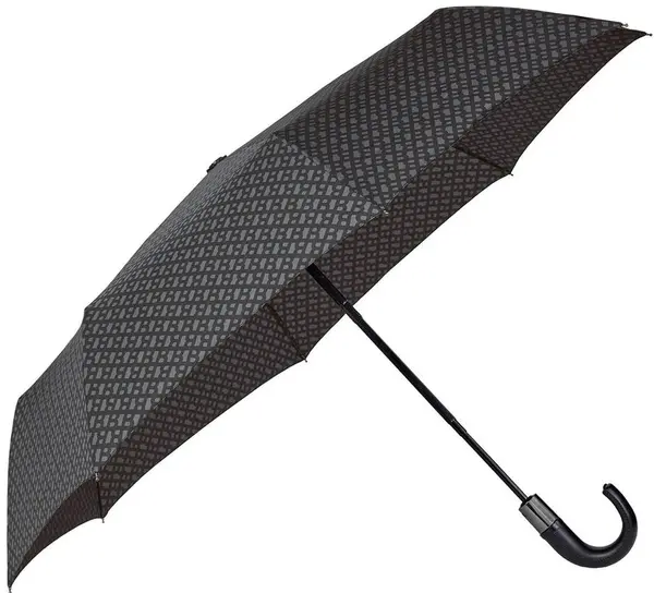 Umbrelă pliabilă Hugo Boss Monogram - gri inchis