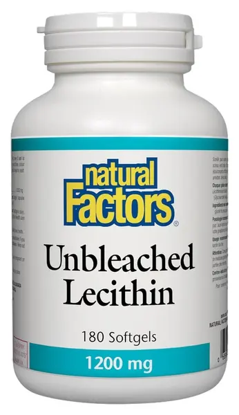 Unbleached Lecithin, 1200 mg, 180 capsule, Natural Factors