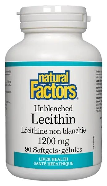 Unbleached Lecithin, 1200 mg, 90 capsule, Natural Factors