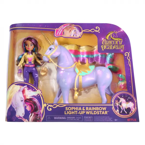 UNICORN ACADEMY SET SOPHIA SI WILDSTAR LUMINA DE CURCUBEU