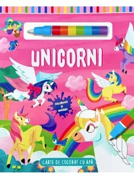 Unicorni. Carte de colorat cu apa/***