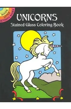 Unicorns Stained Glass Coloring Book - Marty Noble