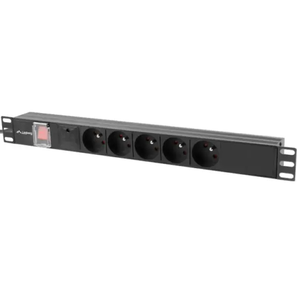 Unitate alimentare PDU 19", 5 prize ng LANBERG PDU-05E-0200-IEC-BK
