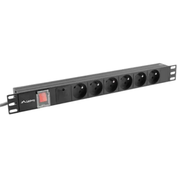 Unitate alimentare PDU 19", 6 prize ng LANBERG PDU-06E-0200-IEC-BK