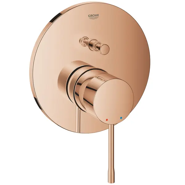 Unitate comanda Grohe Essence 24058DA1, aparenta, monocomanda, diverter, 2 iesiri, necesita set fixare, lucios, Warm sunset