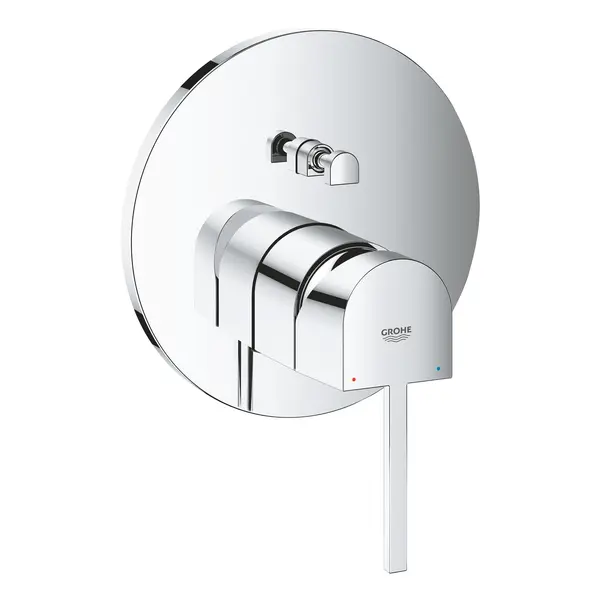 Unitate comanda Grohe Plus 24060003, aparenta, monocomanda, diverter, 2 iesiri, necesita set fixare, Crom