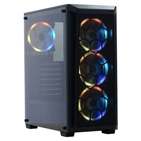 Unitate Pc Spacer Spider, Intel Core i5-11400, 16 GB DDR4, SSD de 240 GB, SSD de 256 GB, Nvidia GeForce RTX 2080 Ti