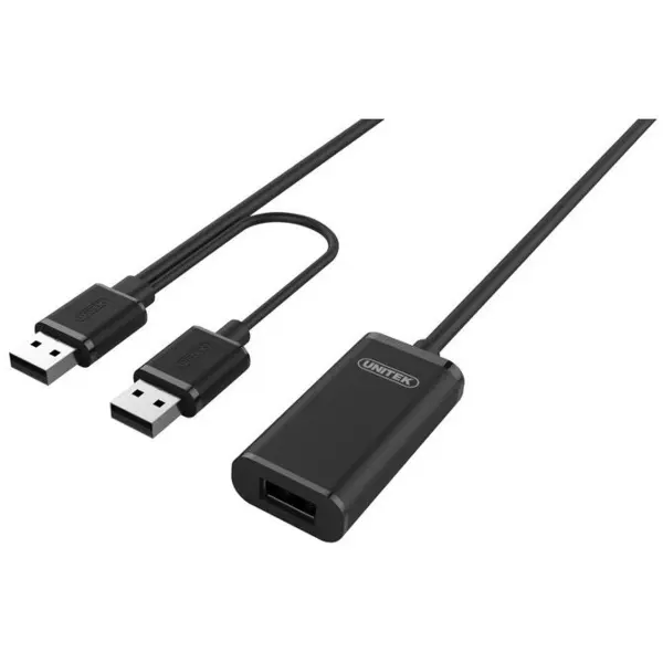 UNITEK Cablu Unitek USB-A la USB-A 20.0m Negru