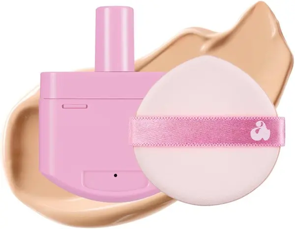 Unleashia Fond de ten Don't Touch Glass Pink, 22W, umplutură, 15 g + Burete pentru machiaj