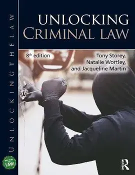 Unlocking Criminal Law. 8 ed, Paperback/Jacqueline Martin