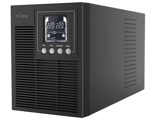 UPS 1000 VA / 800 W cu 3 prize Schuko Njoy UPOL-OL100EP-CG01B, sinusoidala pura, dubla conversie, 96% eficienta