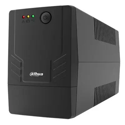 UPS 600 VA/360 W Dahua PFM3350-600, cu stabilizare digitala a tensiunii, 1x 7 Ah, protectie la scurtcircuit si suprasarcina, 2 prize schuko