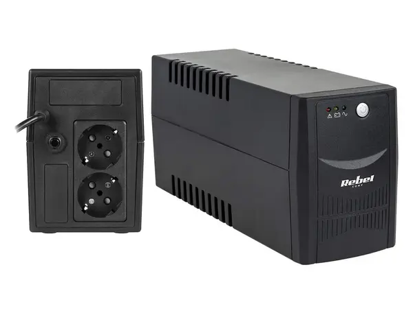 UPS 600VA pentru sisteme de supraveghere, 12V 7Ah, baterie inclusa, Rebel KOM0551