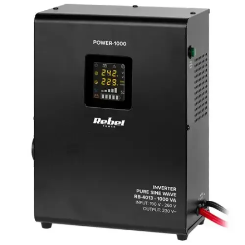 UPS Centrale Sinus Pur 1000va 700w 12v Rebel (Negru)