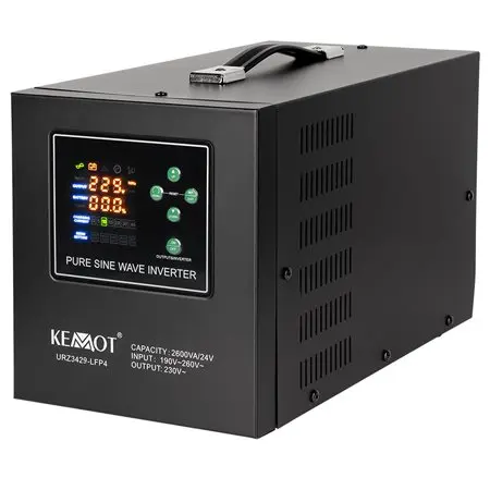 UPS Centrale Sinus Pur 2600VA/1800W 24V Kemot URZ3429-LFP4