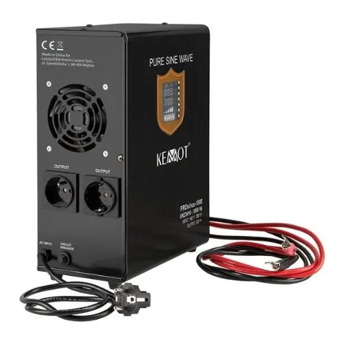 UPS cu sinus pur 1000VA/700W pentru centrale termice, 12V, 2x Schuko, Kemot URZ3410