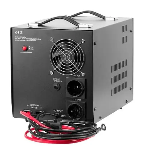 UPS cu sinus pur 2000VA/1400W, baterie externă 24V DC, 2 prize Schuko, Kemot URZ3428B