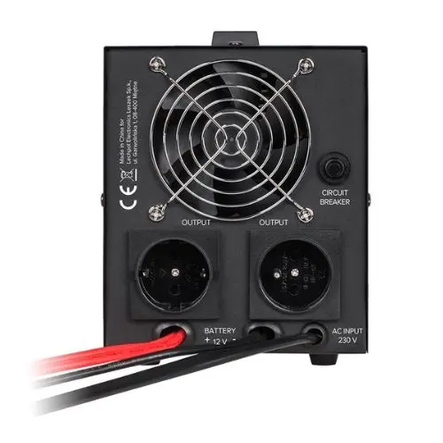 UPS cu sinus pur 500VA/300W pentru centrale termice, baterie externă 12V, Rebel RB-4001