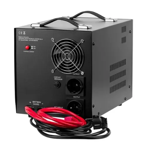 UPS cu undă sinusoidală pură 1800W/2600VA, 24V DC, 2x Schuko, Kemot URZ3429B