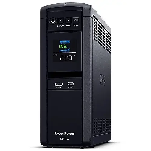UPS CyberPower PFC Sinewave CP1350EPFCLCD, 1350VA, 810W, 6 Prize Schuko, AVR (Negru)