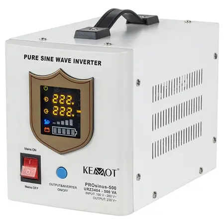 Ups De 300W Cu Unda Sinusoidala Pura, Compatibil Cu Baterii De 12V, Pentru Centrale Termice, Incarcare 10A, Kemot Urz3404