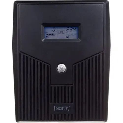 UPS Digitus DN-170075, Line/ Ineractive LCD 1500VA/900W 2x12V/9Ah AVR 4xSchuko USB RS232 RJ45 (Negru)