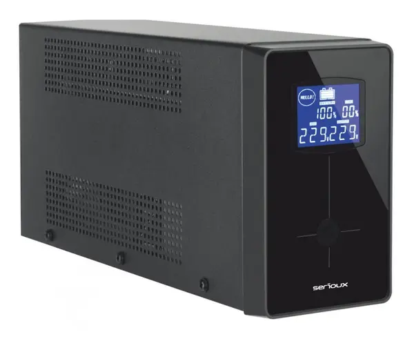 UPS Line Interactive 2000VA/1200W cu LCD, management USB/RJ45, Serioux SRXU-LCD2000LI