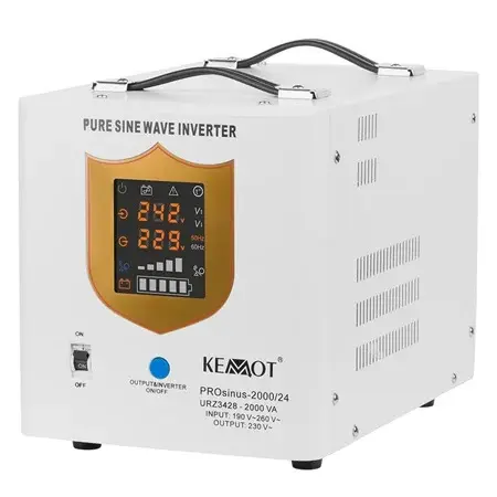 UPS pentru centrala termica cu unda sinusoidala pura 2000VA 1400W, incarcare 10A 15A, utilizeaza 1 acumulator 24V (neinclus), Kemot Prosinus URZ3428