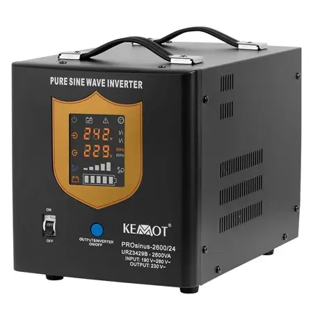 UPS pentru centrala termica cu unda sinusoidala pura, display LED 2600VA 1800W, utilizeaza 1 acumulator 24V (neinclus), Kemot URZ3429B
