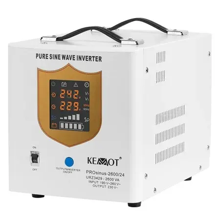 UPS pentru centrala termica cu unda sinusoidala pura, display LED 2600VA 1800W, utilizeaza 1 acumulator 24V (neinclus), Kemot URZ3429