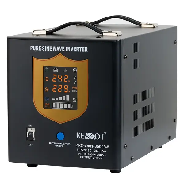 UPS pentru centrale termice, unda sinusoida pura, faza fixa, 3500VA, 2400W, 48V, PROsinus, Kemot, URZ3430