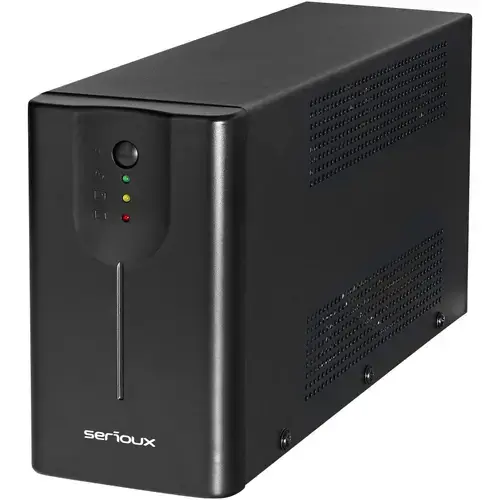 UPS Serioux LD1500LI, Line Interactive, 1500VA/900W, 4 Prize Schuko, USB/RJ45, Regulator automat de tensiune, Management, Repornire Automata