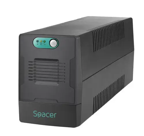UPS Spacer SPUP-1500L-LIT01, fara management, 1500VA/900W, AVR, 4 x prize, 2 x baterie 12V/9Ah (Negru)