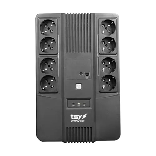 UPS TSY Power 1000VA/600W, Line Interactive, Afișaj LED, 8 Prize Schuko, TSY-D-1K0-LED
