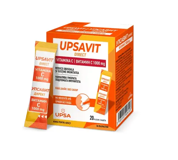 Upsavit Vitamina C 1000 mg 20 plicuri orodispersabile