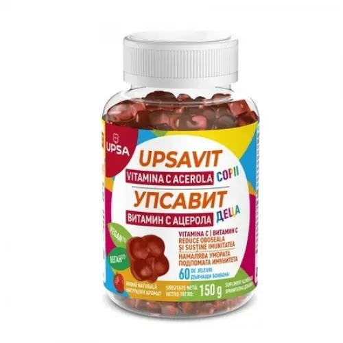 Upsavit Vitamina C Acerola pentru copii, 60 jeleuri Zephyr Labs