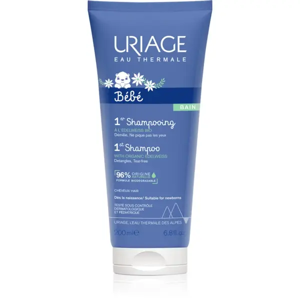 Uriage Bébé 1st Shampoo sampon pentru copii cu o textura usoara pentru par usor de pieptanat 200 ml
