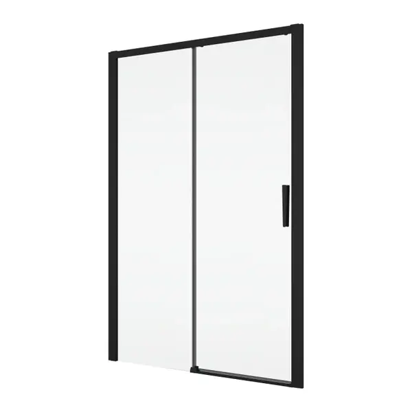 Usa culisanta de dus in nisa, 1400 mm, negru mat, doua elemente, Ronal Divera